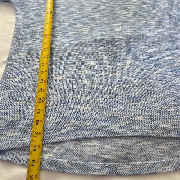 Soyaconcept Blue Marled Tunic Sweater | Lightweight Wool Blend Knit | Large - Picture 7 of 7